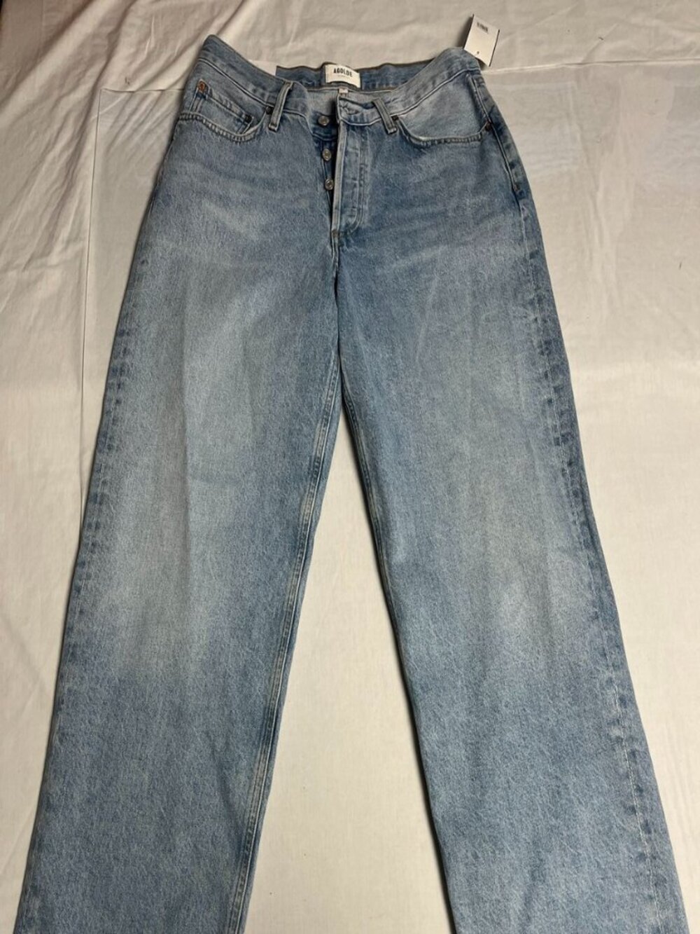 AGOLDE V-Waist Baggy Jeans Light Wash Size 30 Wide Leg Denim - Picture 2 of 13
